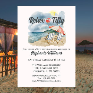 Relax @ Fifty Tropical Beach Stoel Thema Kaart