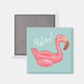 Relax Flamingo Float Magneet (Voorkant / Achterkant)