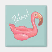 Relax Flamingo Float Magneet (Voorkant)