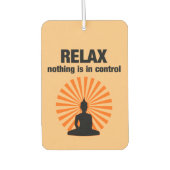 Relax Funny Buddha Quote Luchtverfrisser (Voorkant)