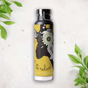 Relax - Gele Funky Grappige Giraf Waterfles