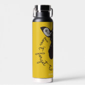 Relax - Gele Funky Grappige Giraf Waterfles (Voorkant)