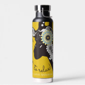 Relax - Gele Funky Grappige Giraf Waterfles (Links)