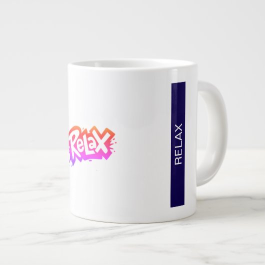 Relax Giant Coffee Mok (Voorkant rechts)