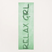 Relax Girl green rustic Yogamat (Voorkant)