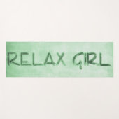 Relax Girl green rustic Yogamat (Voorkant (horizontaal))