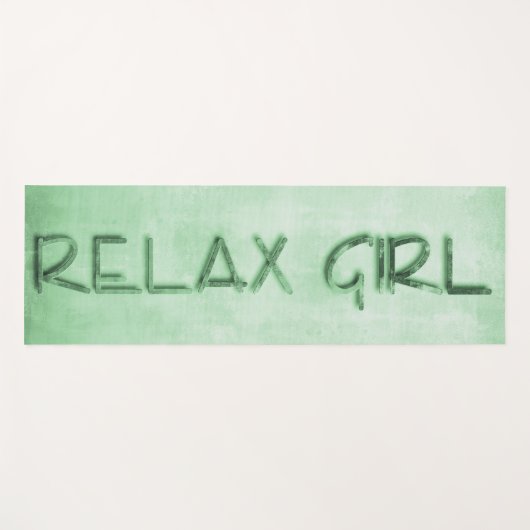 Relax Girl green rustic Yogamat (Voorkant (horizontaal))