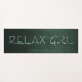 Relax Girl green stripes Yogamat (Voorkant (horizontaal))