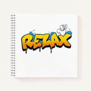 Relax Graffiti Straatkunst - Shaka Hang Loose Hand Notitieboek