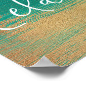 Relax Green Gold Scripture Bathroom wall poster (Hoek)