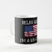 Relax Gringo Ik Ben Een US Burger Koffiemok (Voorkant links)