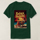 Relax Habibi Romantisch Grappig Arabisch Roots Yog T-shirt (Design voorkant)