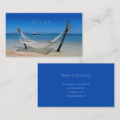 Relax/Hammock Visitekaartje (Voorkant / Achterkant)