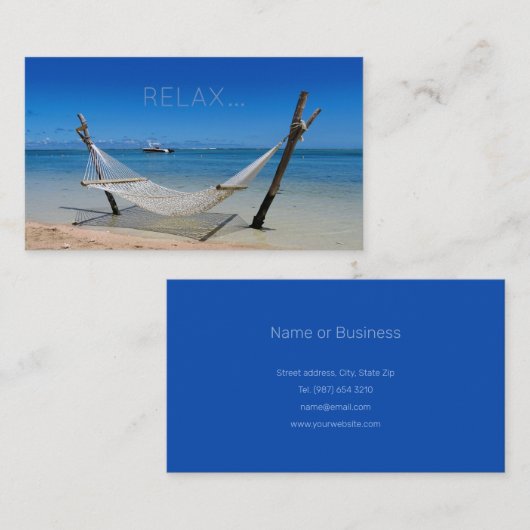 Relax/Hammock Visitekaartje (Voorkant / Achterkant)