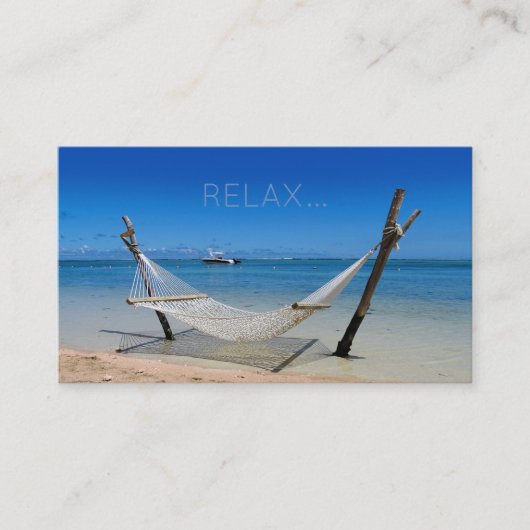 Relax/Hammock Visitekaartje (Voorkant)