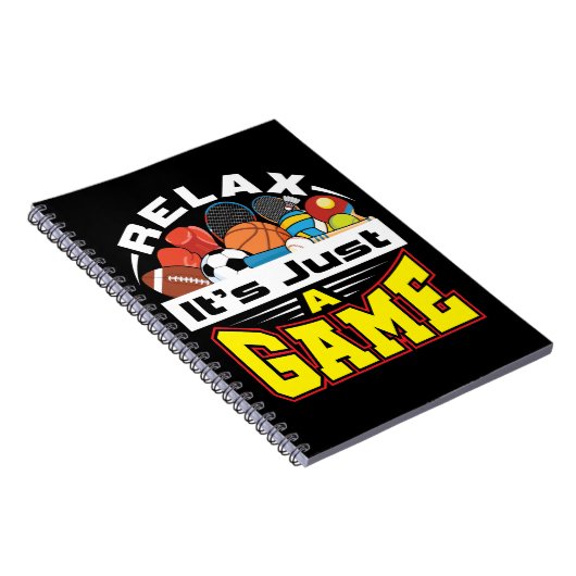 Relax Het is gewoon een Game PE Teacher Gym Coach Notitieboek (Rechterzijde)
