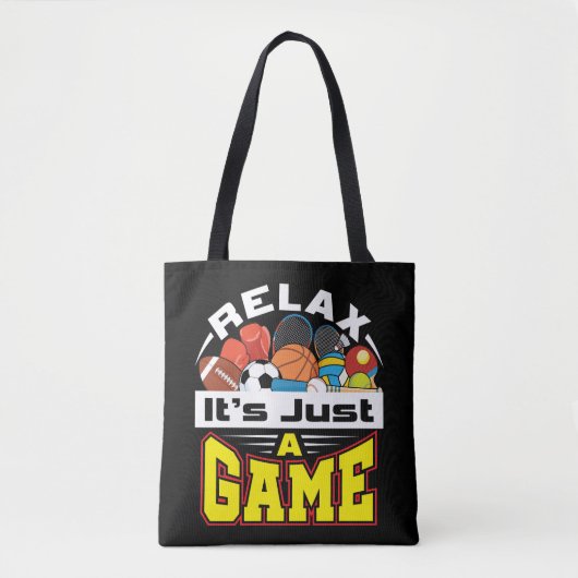 Relax Het is gewoon een Game PE Teacher Gym Coach Tote Bag (Voorkant)