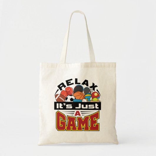 Relax Het is gewoon een Game PE Teacher Gym Coach Tote Bag (Voorkant)