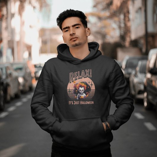 Relax, het is gewoon Halloween enge kinderclown Hoodie