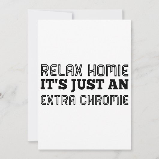 relax homie het is gewoon een extra chromie hipste (Voorkant)