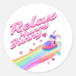 Relax Hunny Bunny Ronde Sticker