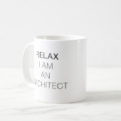 Relax, ik ben architect koffiemok (Voorkant links)