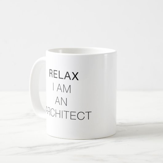 Relax, ik ben architect koffiemok (Voorkant links)