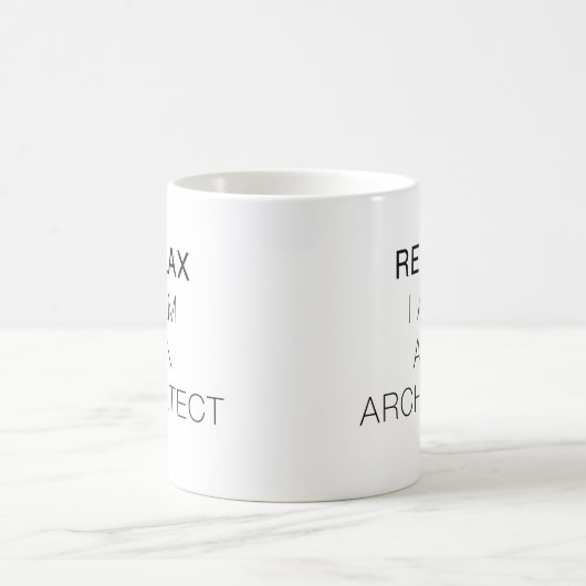 Relax, ik ben architect koffiemok (Center)