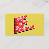 Relax Ik ben een  goede badmeester Visitekaartje (Achterkant)