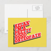 Relax, ik ben een goede osteopath briefkaart (Voorkant / Achterkant)