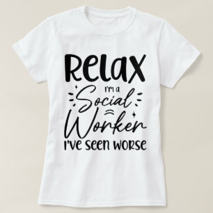 Relax Ik ben een Sociaal werker Grappige Gepension T-shirt
