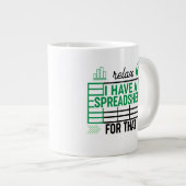 Relax, ik heb daar een spreadsheet voor, accountan grote koffiekop (Voorkant rechts)