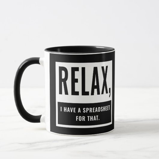 Relax, ik heb een spreadsheet voor die accountant mok (Links)