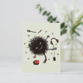 Relax Lazy Monster Cute Funny Briefkaart (Staand voorkant)