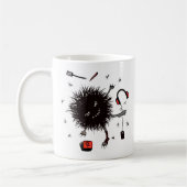 Relax Lazy Monster Cute Funny Koffiemok (Links)