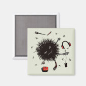 Relax Lazy Monster Cute Funny Magneet (Voorkant / Achterkant)