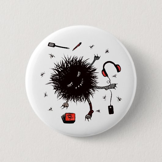 Relax Lazy Monster Cute Funny Ronde Button 5,7 Cm (Voorkant)