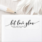 Relax Let Love Glow Wedding Favor Label (Insitu)