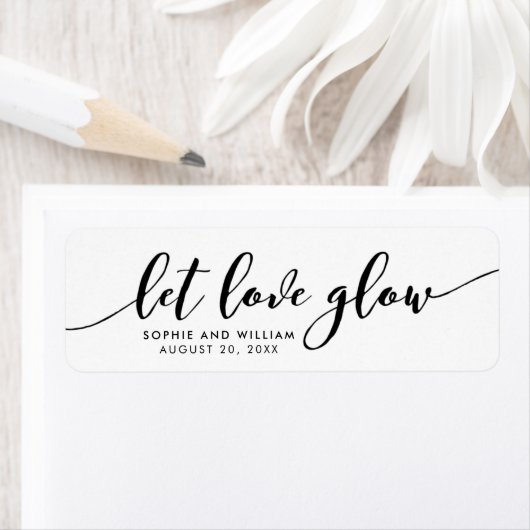 Relax Let Love Glow Wedding Favor Label (Insitu)