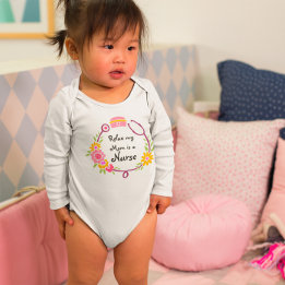 Relax Mijn Moeder Is Een Verpleegster Bloem Stetho Romper