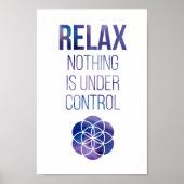 Relax Mindfulness Buddha Quote Poster (Voorkant)