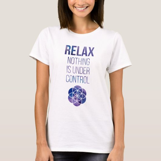 Relax Mindfulness Buddha Quote T-shirt (Voorkant)