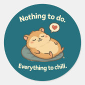 Relax Mode - Chubby Hamster Sticker (Voorkant)