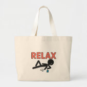 Relax Modus – Chille Vibes Sticker Grote Tote Bag (Voorkant)