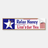 Relax Nancy Lisa heeft dit. Bumpersticker (Voorkant)