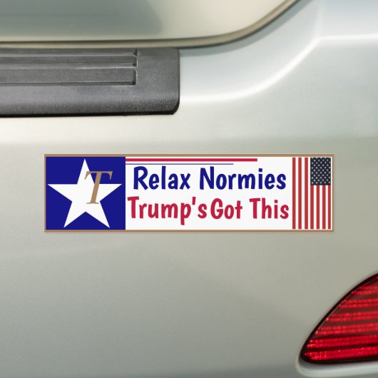 Relax Normies Trump heeft dit! Bumpersticker (Op auto)