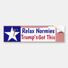 Relax Normies Trump heeft dit! Bumpersticker