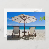 Relax op het strand briefkaart (Voorkant / Achterkant)