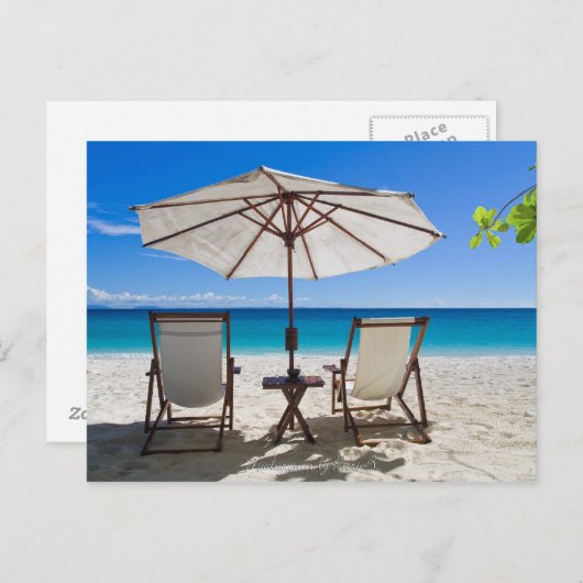 Relax op het strand briefkaart (Voorkant / Achterkant)