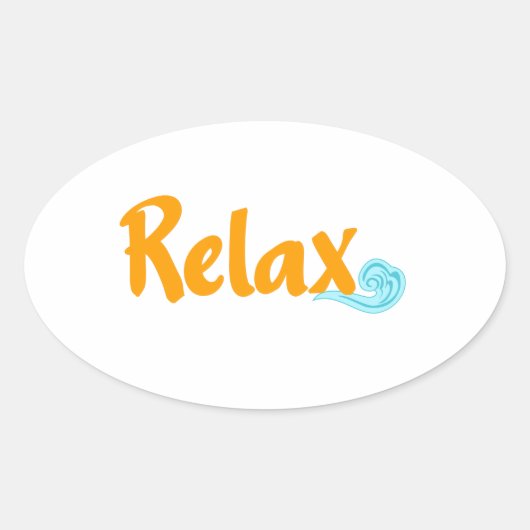 Relax Oval Sticker (Voorkant)